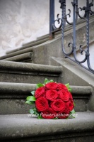 Svatební kytice červené růže